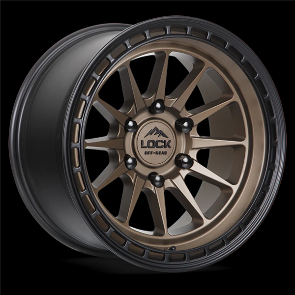 LOCK OFFROAD BAJA 17X9 6X139.7 +0 C.B 106.2 MATTE DESERT BRONZE W MATTE BLACK RING