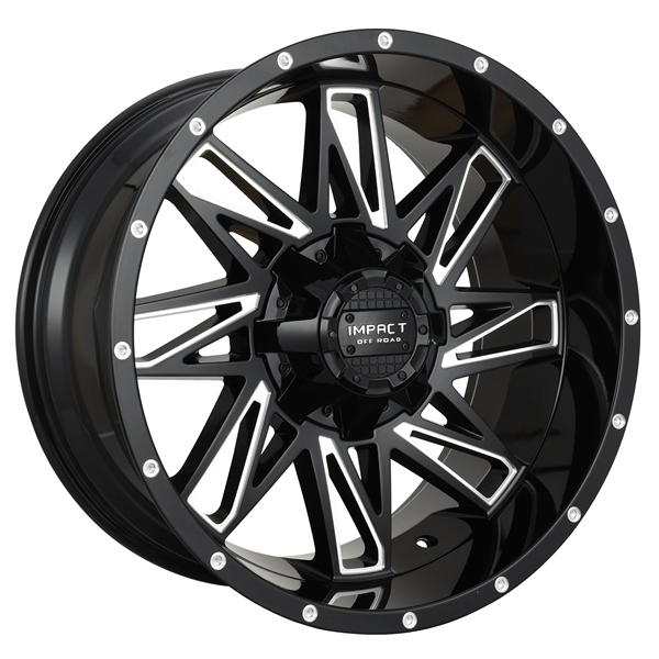 IMPACT OFF-ROAD 814 17X9-00 5X139.7+5X127 CB-87.1 GLOSS BLACK/MILLING WINDOWS