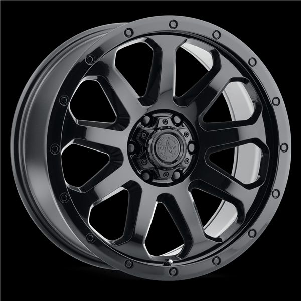 AMERICAN OUTLAW GUNSLINGER 17X8.5-6 6X139.7 C.B-106.1 SATIN BLACK