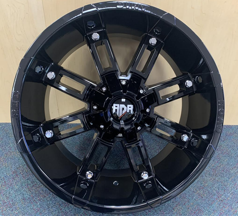RDR 06-M 20X9-12 6X135+6X139.7 C.B-108 BLACK (THUNDER)-B(R) GLOSSY BLACK