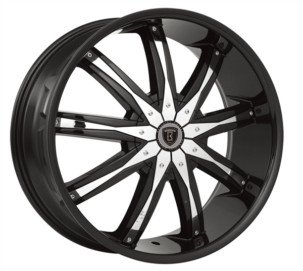BORGHINI B9 20X8.5+35 5X120+5X114.3 C.B-74.2 B+CP BLACK+ CHROME PLASTIC