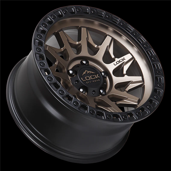 LOCK OFFROAD LUNATIC 18X9-12 5X127 CB-71.5 MATTE BRONZE W/BLACK RING