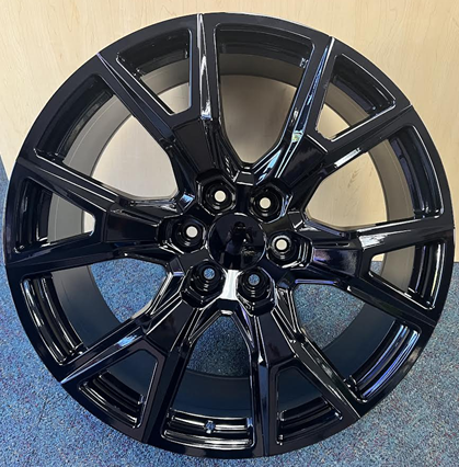 STW368-M 22X9.5+25 6X139.7 C.B-78.1 B ALL BLACK**CHEVY SUV REPLICA**