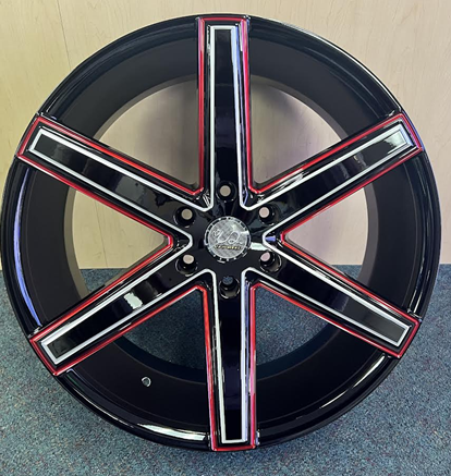 U2-56-M 22X9.5+30 6X139.7 C.B-78.1 B+MW1-TR3+MW2***RED**