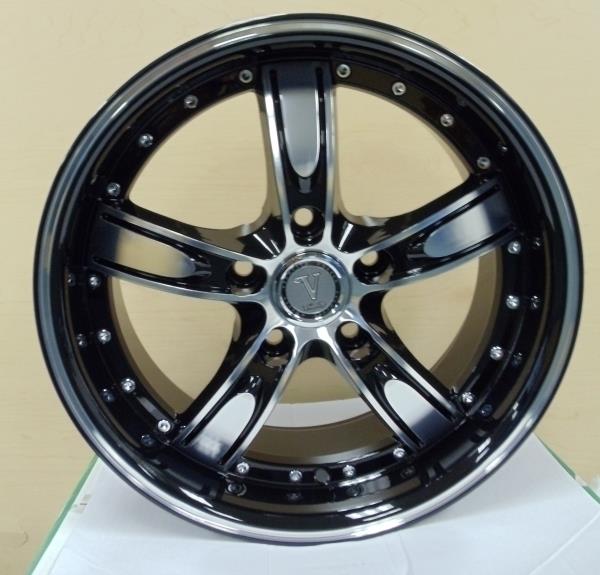 VELOCITY 850 24X10+13 6X139.7 C.B-78.1 B+MO+MLLIP (BLACK/M-FACE-NO LIP MACHINE LINE AROUND LIP)
