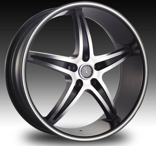 VELOCITY 925 24X9+13 5X115 C.B-74.2 B+MO+MILLP (BLACK. MACHINE FACE.MACHINE LINE AROUND LIP)