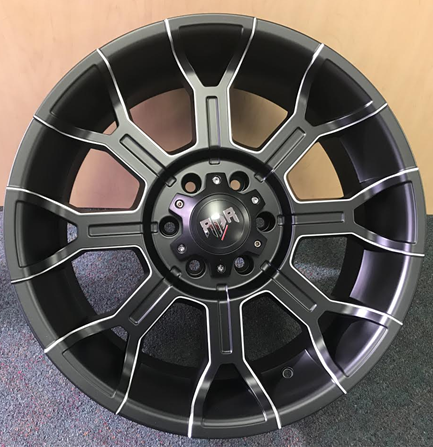 RDR 11-M 20X9+0 6X139.7 C.B-108 BLACK/MACHINE WINDOW(LANDER)-MFB+MW**