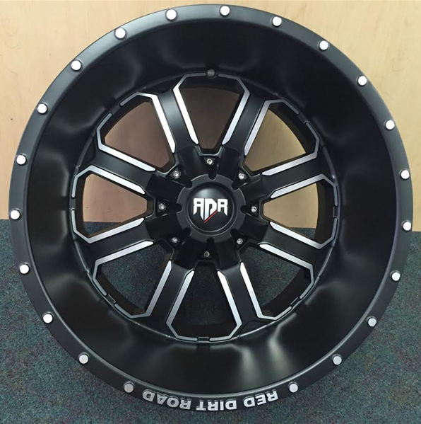 RDR 01-M 20X12-44 8X165 C.B-125 MACHINED/BLACK(DIRT)-MFB+MO+ME