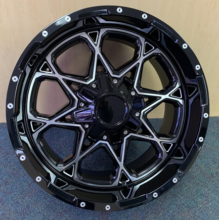 HAVOK H115 20X10-24 6X135+6X139.7 C.B-110 B+MO+MW+MR BLACK MILLED