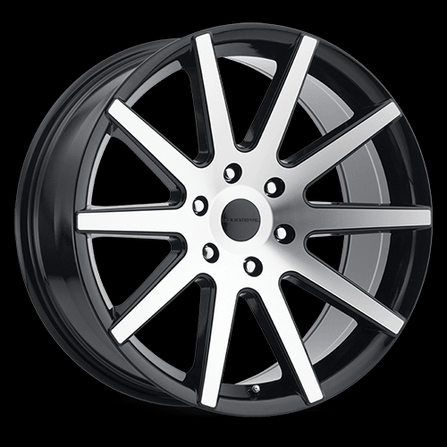 LIQUID METAL BLADE 20X9+18 6X139.7 C.B-106.2 GBMF GLOSS BLACK W/MACHINED FACE