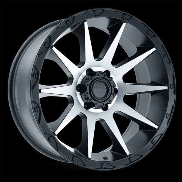 AMERICAN OUTLAW CORD 20X9-5 6X139.7 C.B-106.1 SBMFMS SATIN BLACK W/MACHINED FACE