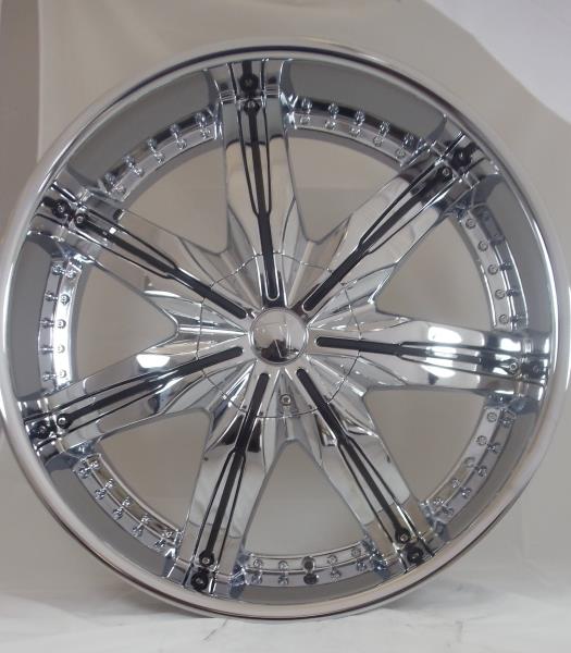 F5 130 24X9.5+13 6X139.7 C.B-78.1 CHROME +B PLASTIC