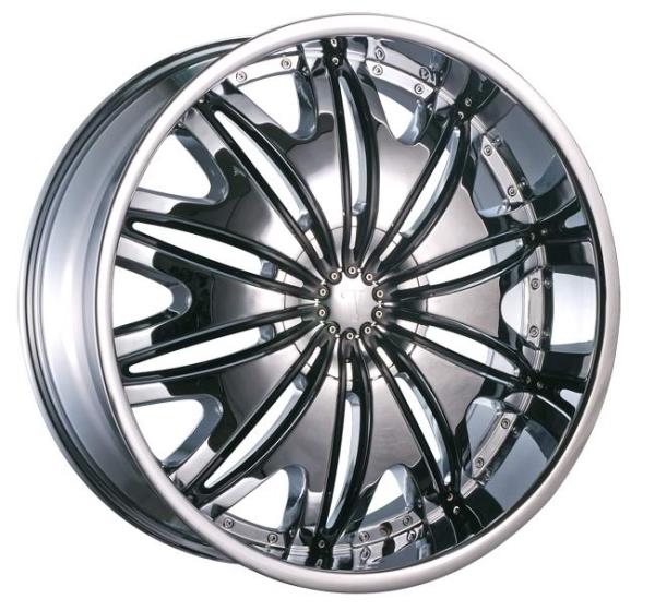VELOCITY 820 24X10+13 5X115+120 C.B-74.2 CHROME +B PLASTIC