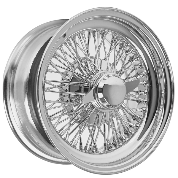 WIRE WHEELS 15X7 STANDARD CHROME 72 SPOKE #2 (BOXES ARE REVERSE)