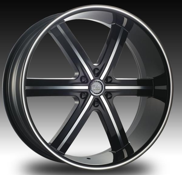 U2 55 B-M 26X10+13 6X139.7 C.B-78.1 B+MO-MLLIP (BLACK/MACHINE FACE NO LIP/MLLIP)