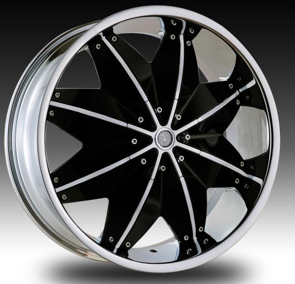 VELOCITY 120 24X9.5+13 5X115+120 C.B-74.2 CHROME +B PLASTIC