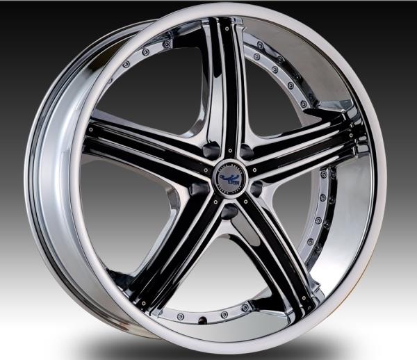 TYFUN 708B 24X9.5+30 6X139.7 C.B-78.1 CHROME +B PLASTIC