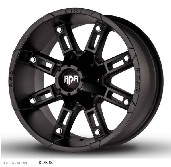 RDR 06-M 18X9-12 5X127+5X139.7 C.B-87.1 BLACK (THUNDER)-MFB(R)