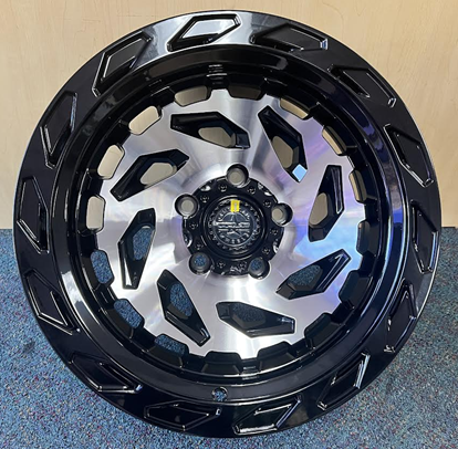 AMERICAN OUTLAW CHISEL 17X8.5+0 5X127 C.B-71 MB GLOSS BLACK MACHINE CENTER