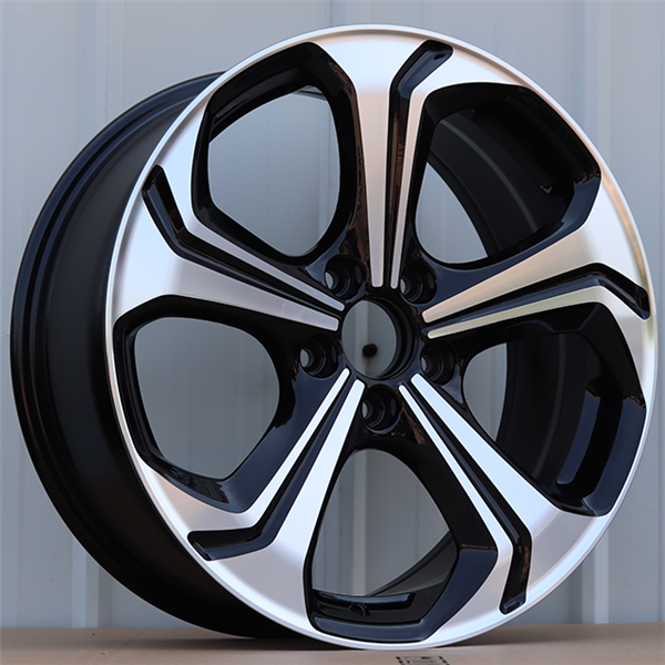 HONDA REPLICA 5311D 15X6+53 4X100 C.B 56.1 BLACK MACHINE FACE CAP PART#C5311K58