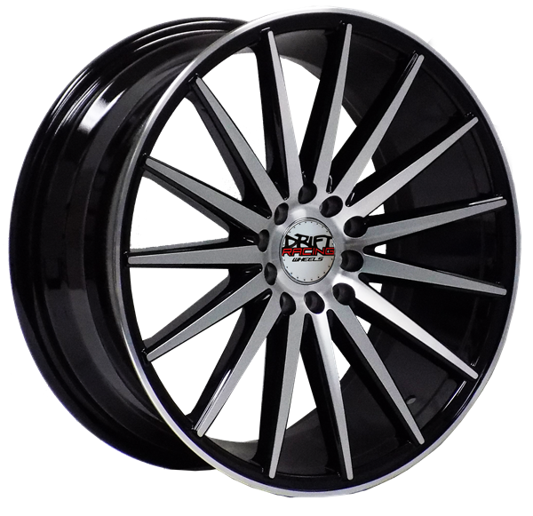 DRIFT RACING AD589 17X7.5+35 4X100+4X114.3 C.B 73.10 BLACK MACHINE FACE