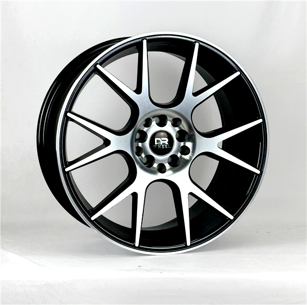 DRIFT RACING DR306 15X7+25 5X100+5X114.3 C.B 73.10 GLOSS BLACK MACHINE FACE