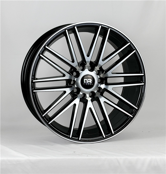 DRIFT RACING DR307 15X7+25 5X100+5X114.3 C.B 73.10 GLOSS BLACK MACHINE FACE