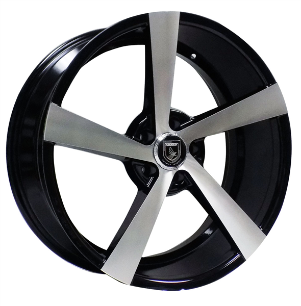 ELEGANTE E-15 20X8.5+35 5X114.3 C.B 73.10 GLOSS BLACK MACHINE