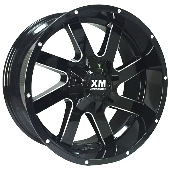 XTREME MUDDER XM-322 18X9+0 6X135+6X139.7 C.B 108 GLOSS BLACK MILLED