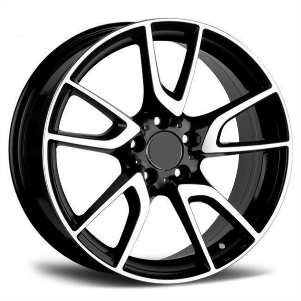 MERCEDES BENZ REPLICA JH0124 17X8+42 5X112 C.B 66.60 BLACK MACHINE FACE