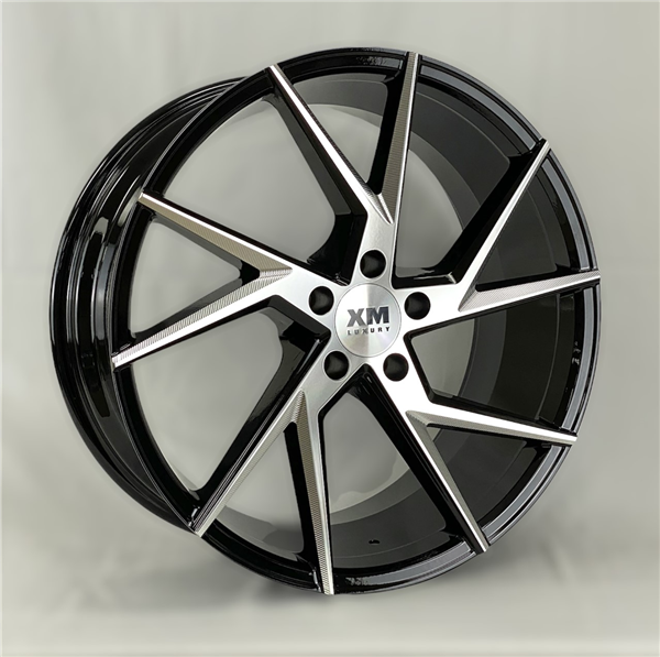 XM LUXURY XM-207 20X8.5+35 5X115 C.B 74.10 BLACK MACHINE FACE + MILLED
