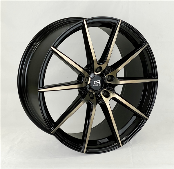 DRIFT RACING DR71 20X9+35 5X114.3 C.B 73.10 BLACK MACHINE FACE+BRONZE PAINT