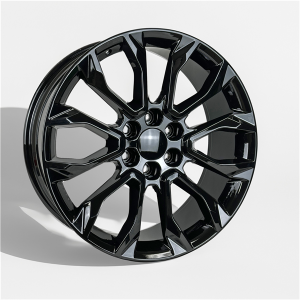 2141 CHEVY, GMC REPLICA  22X9+28 6X139.7 C.B 78.10 BLACK**GLOSS BLACK***