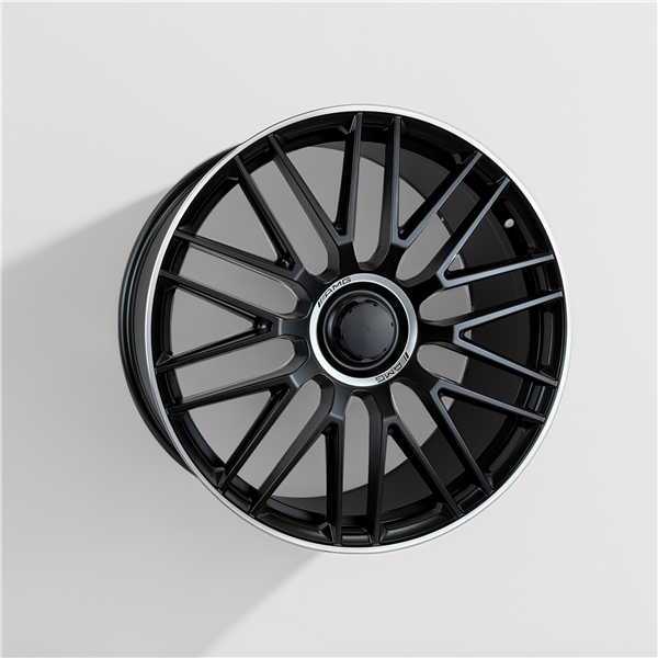 AO9932F REPLICA 22X9.5+45 5X112 C.B 66.50 MATT BLACK MACHINE LIP**AVAILABLE STAGGERED ONLY**