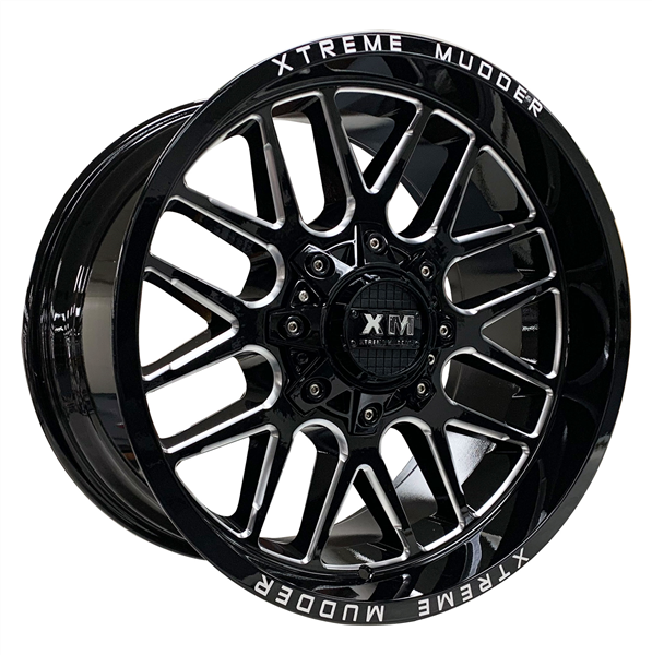 XTREME MUDDER XM-338 20X10-18 5X139.7+5X150 C.B 110 GLOSS BLACK MILLED