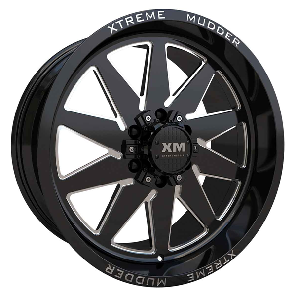 XTREME MUDDER XM-348 20X10-6 5X114.3+5X127 C.B 78.10 GLOSS BLACK MILLED