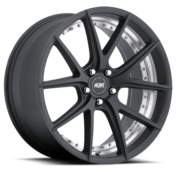 AVAT AV1 20X9.5+40 5X120 MATTE BLACK (UNDER CUT) MACHINE*** STAGGERED***
