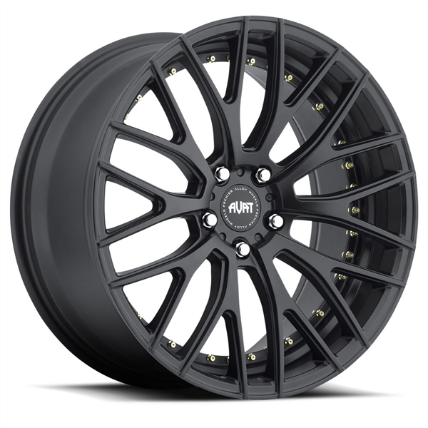 AVAT AV2 20X8.5+45 5X120 MATTE BLACK (UNDER CUT) GOLD