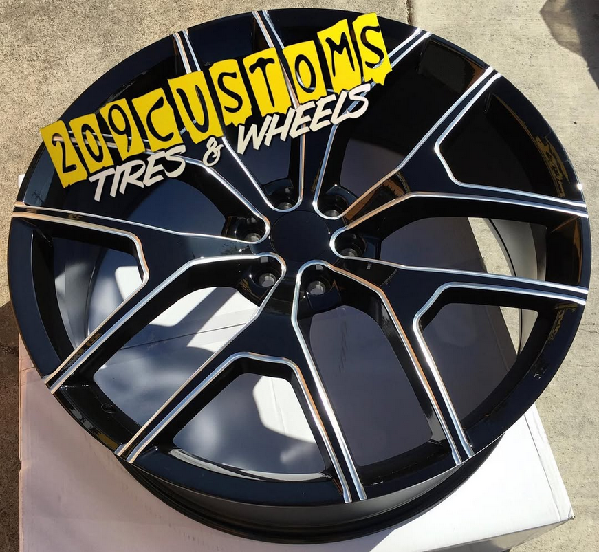 STW288-M 22X9.5+30 6X139.7 C.B-78.1 B+MW MILLED WINDOW**GMC REPLICA*****SPECIAL****