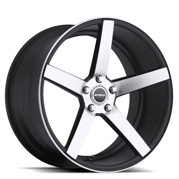 STRADA PERFETTO 24X9+15 5X115 C.B 72.60 GLOSS BLACK MACHINED