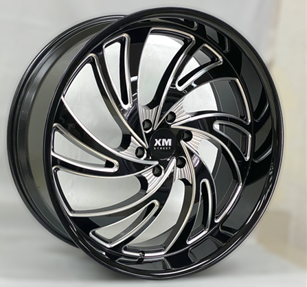 XM STREET XM-616 A0278 22X9.5+25 6X139.7 C.B 78.10 BLACK MILLED