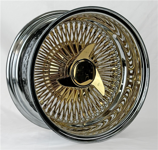 14X7 REV 100 SPOKE K/O GOLD CENTER 5X114.3+120.65+127 3BAR