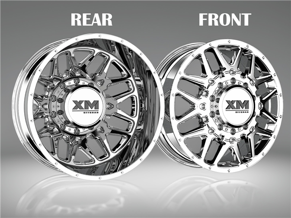 XTREME MUDDER XM-900 REAR 22X8.25-221 8X165.1 C.B 121.30 CHROME