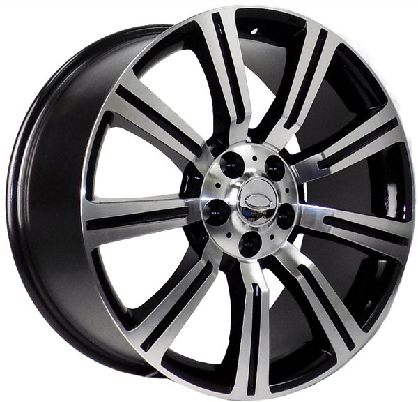 358 LANDROVER REPLICA 22X10+45 5X120 C.B 72.60 BLACK POLISH