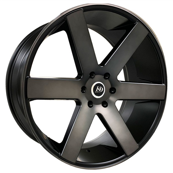 K9 6198 24X10+30 6X135 C.B 87.10 SATIN BLACK CLEAR TINT