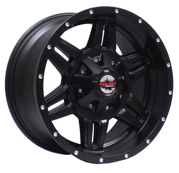 ROUGH TRACK RT05 L905 17X9+0 6X135+6X139.7 C.B 110 ALL SATIN BLACK MILLING HOLE ON LIP
