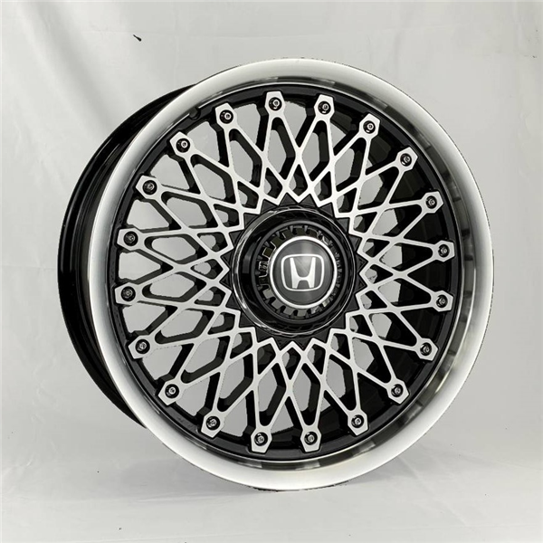 REPLICA XW039 18X8+35 5X105+5X114.3 C.B 73.10 BLACK POLISHED MACHINE FACE**HONDA FLODED CAP*