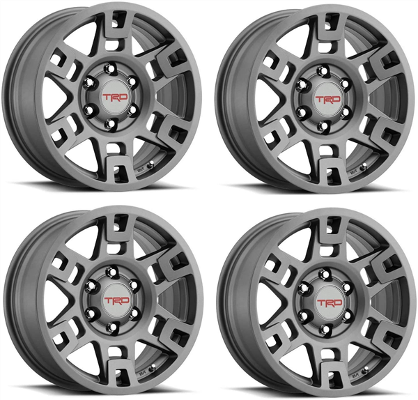 AAM-002 TRD TOYOTA TR1 REPLICA 17X8+15 6X139.7 C.B 106.10 MATT GUNMETAL