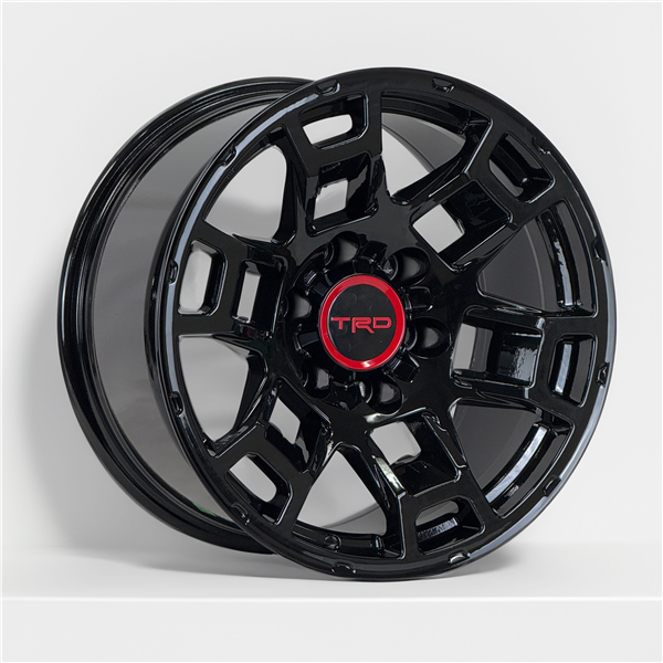 AO9873 TRD TR-5 REPLICA 17X9-12 6X139.7 C.B 106.10 GLOSS BLACK