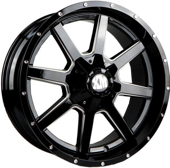 XTREME MUDDER XM-302 163 20X9+0 5X127+5X139.7 C.B 78.10 BLACK MILLING WINDOW